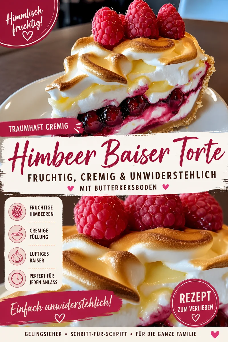 Cremiger Zitronen-Himbeer-Käsekuchen mit perfekter Baiserhaube Cremiger Zitronen-Himbeer-Käsekuchen mit perfekter Baiserhaube - Lust auf etwas Außergewöhnliches? Dieser cremige Zitronen-Himbeer-Käsekuchen mit köstlicher Baiserhaube wird dich begeistern! Fruchtig frisch und himmlisch leicht, ideal für jedes besondere Event oder einfach zum Genießen. Probiere das Rezept jetzt aus und verwöhne deine Gäste! #Käsekuchen #Zitrone #Himbeeren