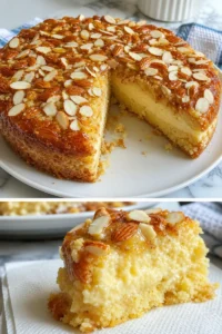 Deutscher Bienenstich Kuchen 5 Deutscher Bienenstich Kuchen mit Nüssen und Sahnefüllung auf einem Tisch serviert