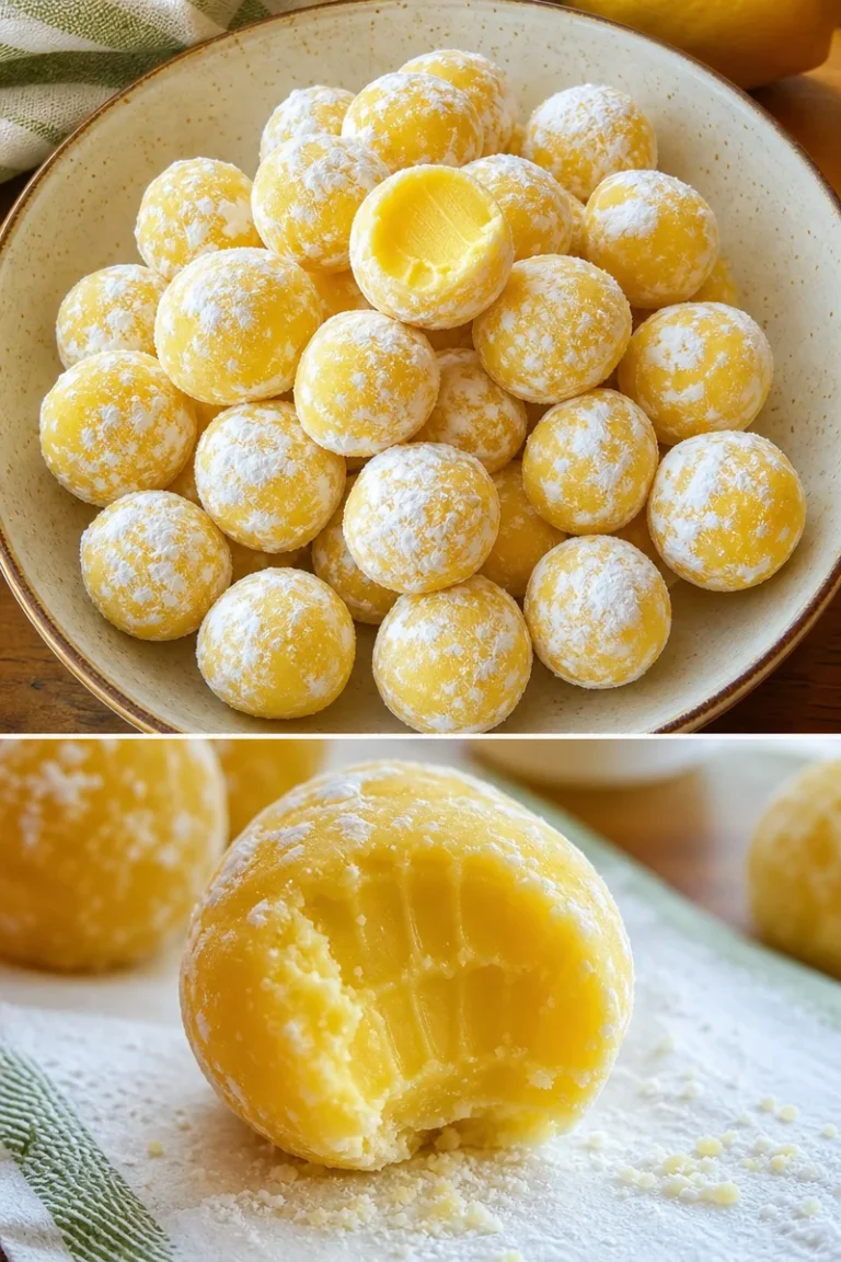 Einfache Zitronen Pralinen mit weißer Schokolade auf einem Teller