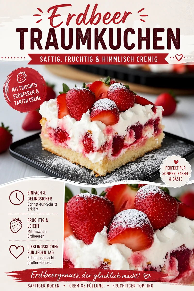 Einfacher Erdbeer-Shortcake-Poke-Cake: Der perfekte Sommergenuss Einfacher Erdbeer-Shortcake-Poke-Cake: Der perfekte Sommergenuss - Booste deine Dessert-Events mit diesem einfachen und köstlichen Erdbeer-Shortcake-Poke-Cake! Saftig, fruchtig und perfekt für warme Tage. Lass dich von diesem erfrischenden Rezept begeistern und serviere es bei deiner nächsten Feier. Probiere es jetzt aus und erlebe das Geschmackserlebnis! #PokeCake #Erdbeeren #Süßspeisen