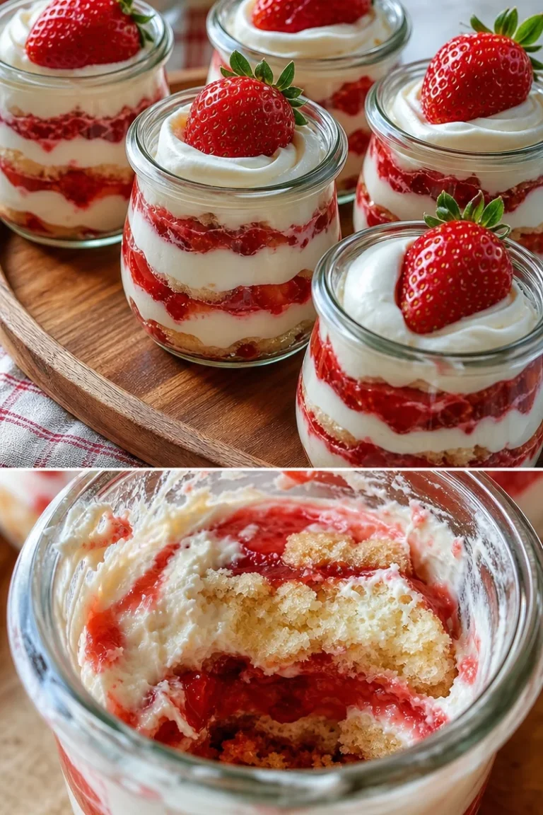Erdbeerdessert im Glas Rezept 5 Erdbeerdessert im Glas mit frischen Erdbeeren und Sahne