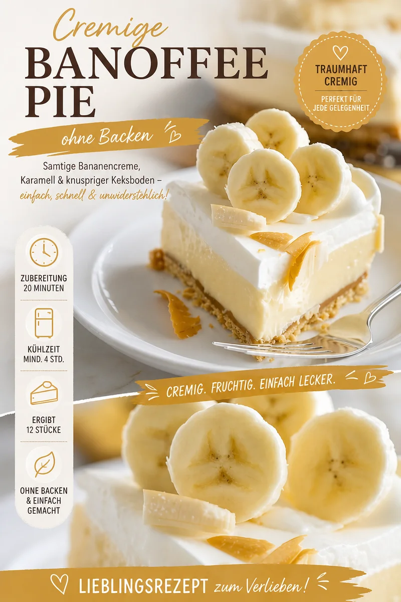 Erfrischender Bananenpudding Käsekuchen – Lecker ohne Backen genießen! Erfrischender Bananenpudding Käsekuchen – Lecker ohne Backen genießen! - An heißen Sommertagen ist dieser Bananenpudding Käsekuchen genau das Richtige! Cremig, fruchtig und kinderleicht zuzubereiten – die perfekte Erfrischung für dein Dessert. Ideal für Feiern oder einfach zum Genießen auf der Terrasse. Lass deine Sinne verwöhnen und probiere dieses Rezept aus! Teile deine Ergebnisse mit uns! #Bananenpudding #Käsekuchen #Dessertliebe