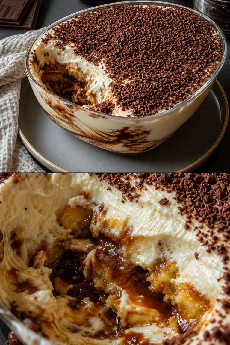 Friss dich dumm Nachtisch: Cremiger Quark Schoko Genuss 5 Cremiger Quark Schoko Genuss Nachtisch in einer Schüssel serviert