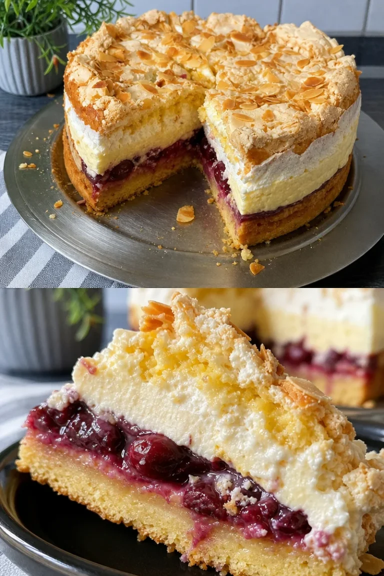 Gewitter Torte 4 Einfache Gewitter Torte mit cremigem Belag und Schokolade