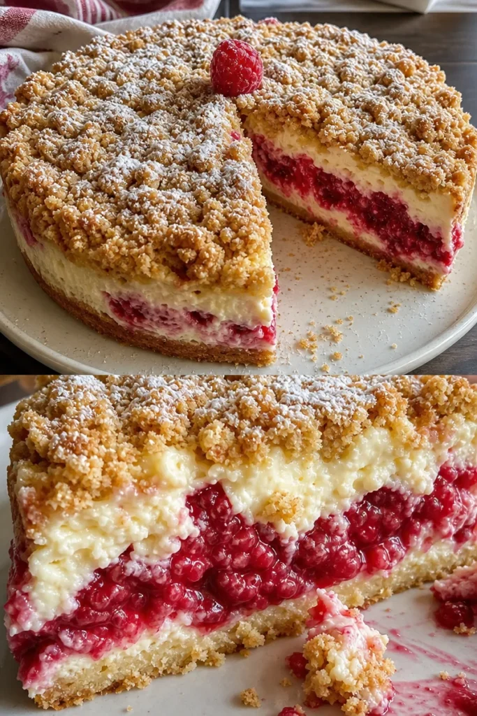 Himbeer-Käsekuchen-Streuselkuchen