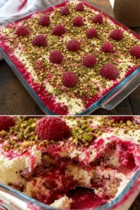 Himbeer-Pistazien-Tiramisu ohne Ei in einer eleganten Dessertschale