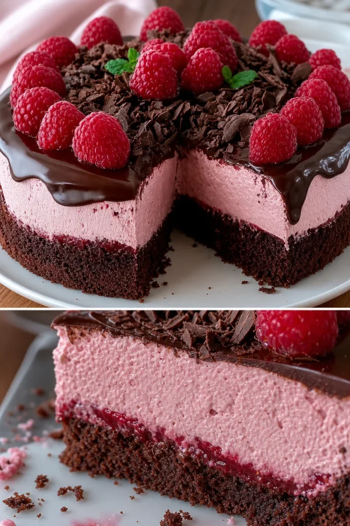 Himbeer Schoko Brownie Torte Rezept 2 Himbeer Schoko Brownie Torte