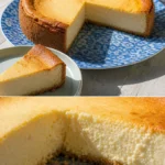 Leckerer Käsekuchen auf einem Tisch serviert, perfekt für jede Feier.