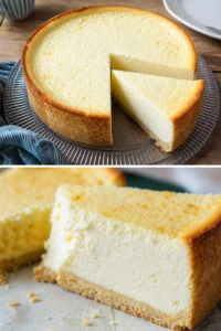 Käsekuchen mit frischer Fruchtdeko auf einem eleganten Teller