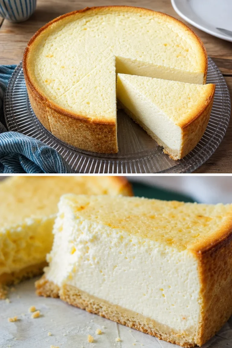 Käsekuchen mit frischer Fruchtdeko auf einem eleganten Teller