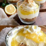 Limoncello Mousse Dessert in einer eleganten Schale serviert