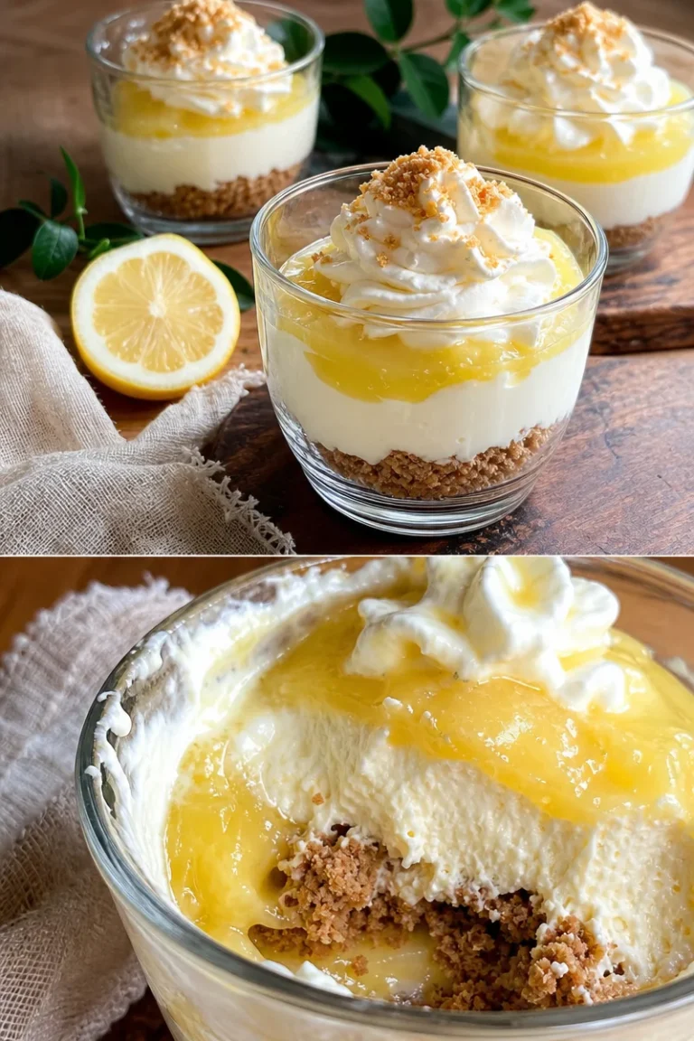 Limoncello Mousse 3 Limoncello Mousse Dessert in einer eleganten Schale serviert