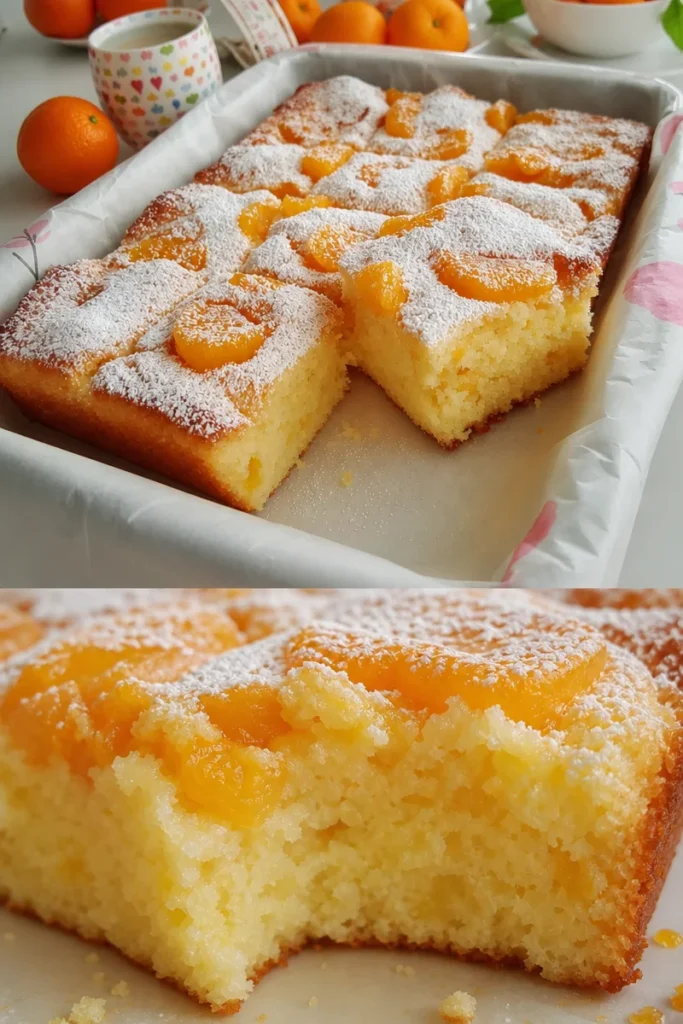 Mandarinen-Buttermilchkuchen vom Blech 2 Mandarinen-Buttermilchkuchen vom Blech
