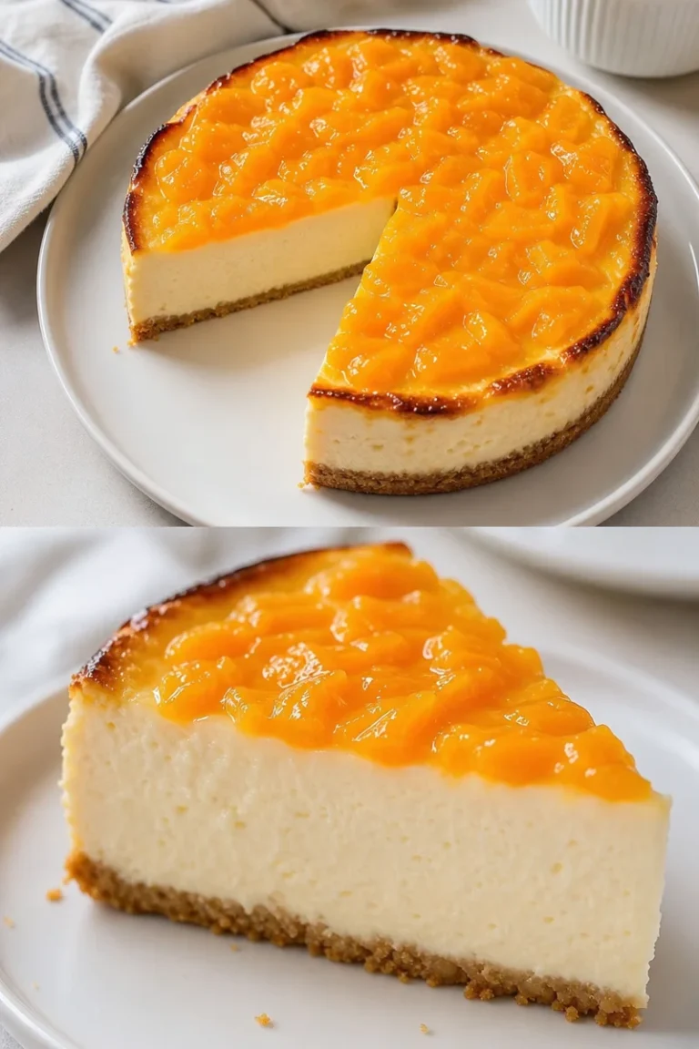 Mandarinen Käsekuchen Rezept 2 Mandarinen Käsekuchen auf einem Teller, garniert mit frischen Mandarinen und Sahne