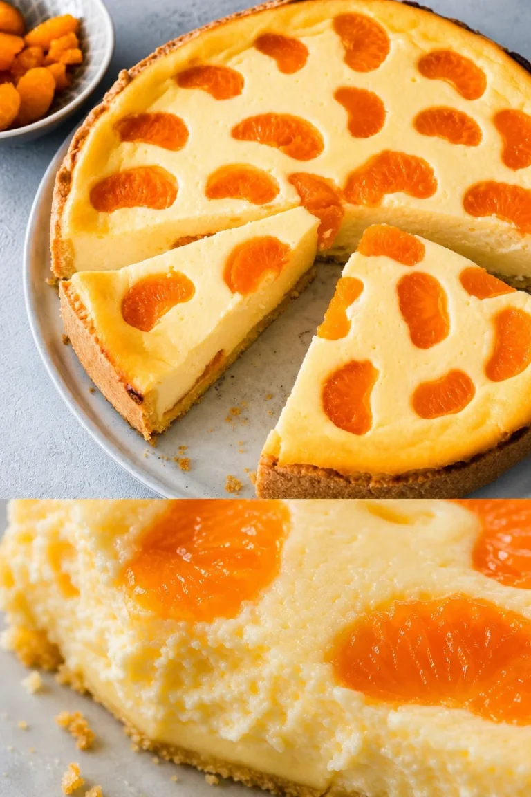 Mandarinenkuchen Rezept 3 Saftiger Mandarinenkuchen auf einem Teller, dekoriert mit frischen Mandarinen.