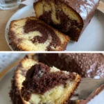 Saftiger Marmorkuchen mit Schokoladen- und Vanilleteig