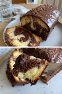 Saftiger Marmorkuchen mit Schokoladen- und Vanilleteig