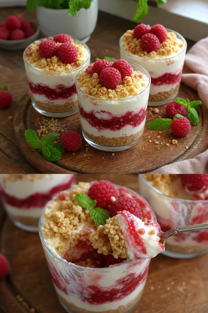 Mascarpone-Dessert mit Himbeeren 2 Mascarpone-Dessert mit Himbeeren