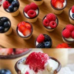 Obst-Dessert im Waffelbecher, Rezept für eine köstliche Nachspeise