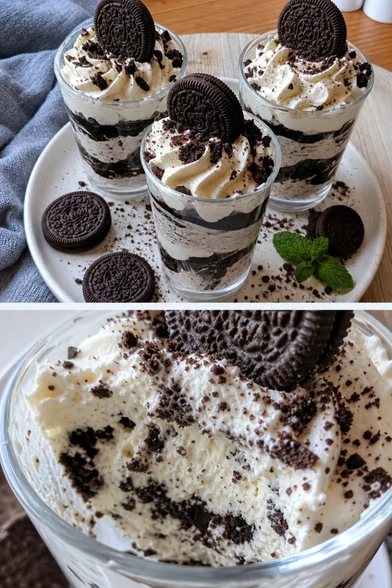 Oreo-Dessert im Glas Rezept 4 Leckeres Oreo-Dessert im Glas mit Sahne und Keksen