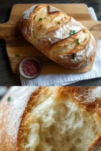 Schnelles Brot ohne Gehzeit Rezept 1 Schnelles Brot ohne Gehzeit auf einem Holzbrett serviert