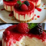 Schokokuss Dessert mit Himbeeren im Glas