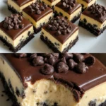 Leckere Brownie Bites aus Schokoladenkekse-Teig auf einem Teller