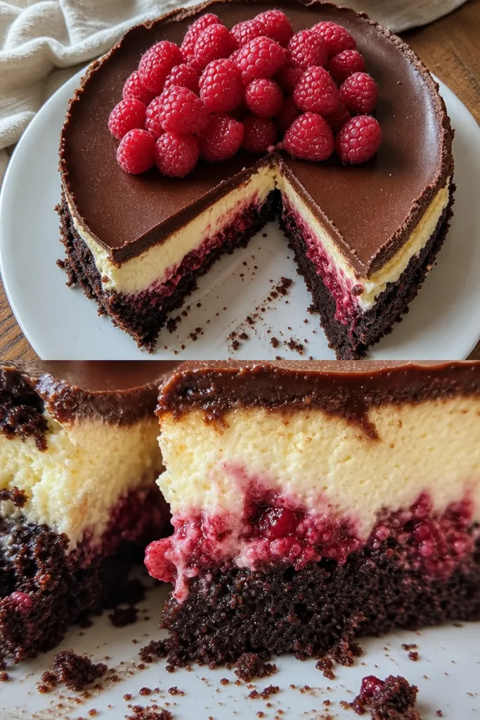 Himbeer-Brownie-Cheesecake Rezept 2 Himbeer-Brownie-Cheesecake