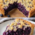 Traditioneller deutscher Blaubeerkuchen nach einfachem Rezept