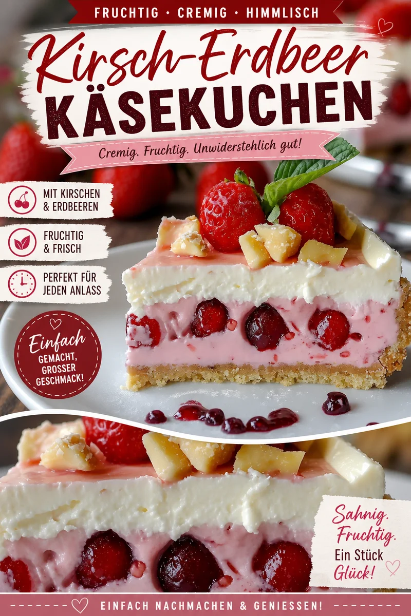 Unwiderstehlicher Erdbeer-Käsekuchen ohne Backen – der Genuss für warme Tage! - Entdecke unser Rezept für einen cremigen Erdbeer-Käsekuchen ohne Backen! Perfekt für heiße Sommertage, wenn du den Ofen lieber auslässt. Mit frischen Erdbeeren und einer sahnigen Quarkmasse wird dieser Kuchen zum Highlight jeder Feier. Probiere es aus und teile deine Ergebnisse! #ErdbeerKäsekuchen #BackenOhneBacken #Süßspeisen