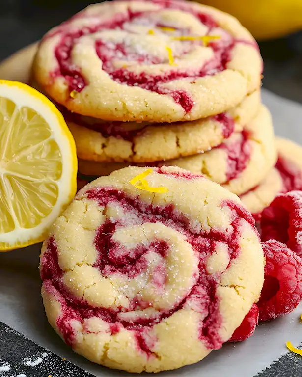 Aromatische Limoncello-Himbeer-Plätzchen