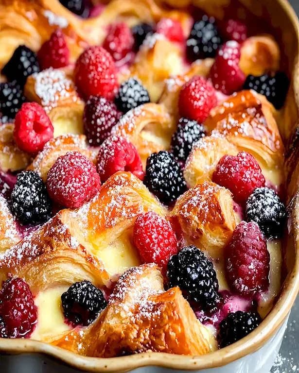 Beeren Croissant Auflauf Einfaches Rezept