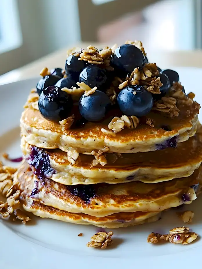 Blaubeer-Granola Pancakes Rezept für ein leckeres Frühstück 3 Blaubeer-Granola Pancakes Rezept für ein leckeres Frühstück