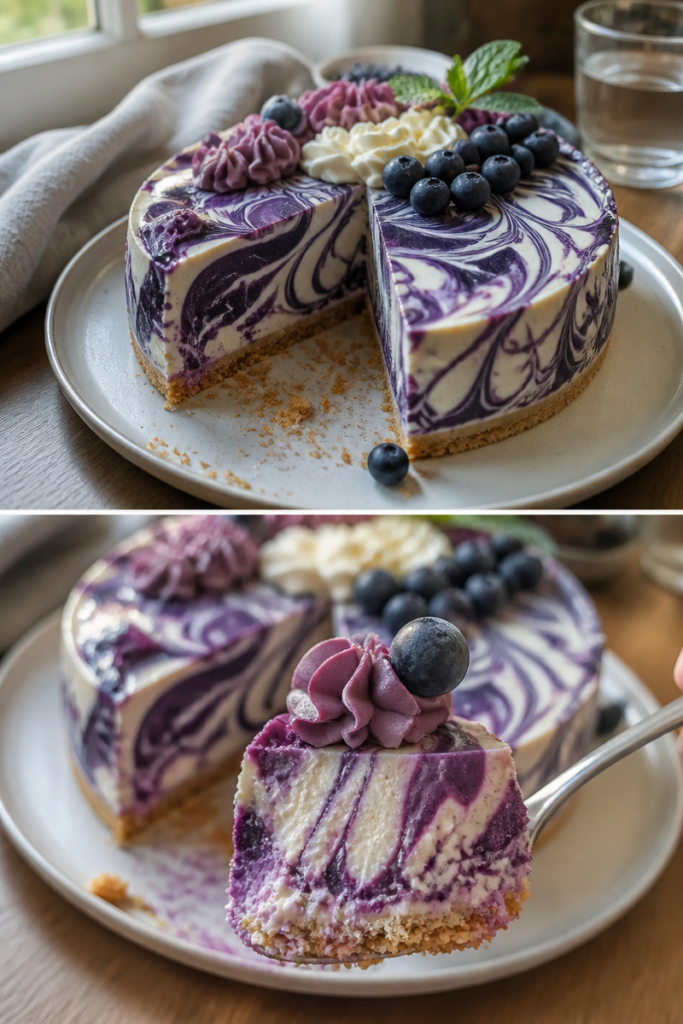 Blaubeer Käsekuchen mit weißer Schokolade 3 Blaubeer Käsekuchen mit weißer Schokolade