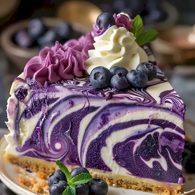 Blaubeer Käsekuchen mit weißer Schokolade 3 Blaubeer Käsekuchen mit weißer Schokolade