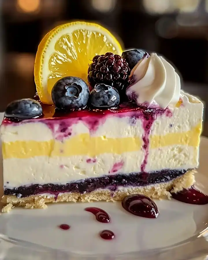 Fruchtiger Blaubeer-Zitronen-Käsekuchen: Ein Genuss 3 Fruchtiger Blaubeer-Zitronen-Käsekuchen: Ein Genuss
