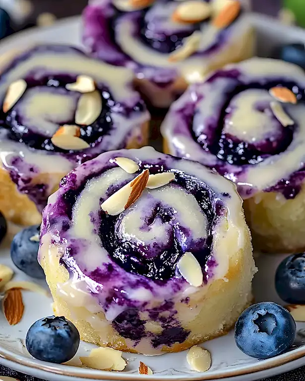 BlaubeerKäsekuchenrollen Rezept 3 BlaubeerKäsekuchenrollen Rezept