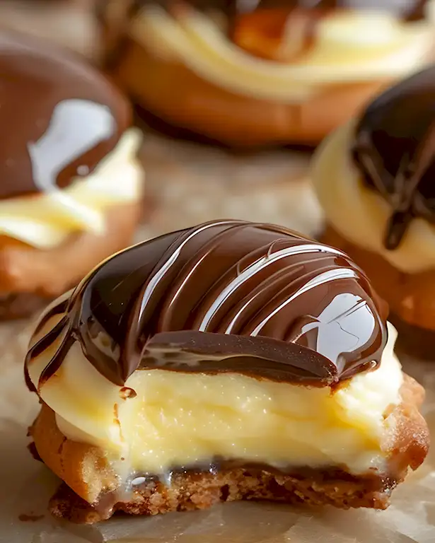 Boston Cream Pie Kekse: Mini Genuss 3 Boston Cream Pie Kekse: Mini Genuss