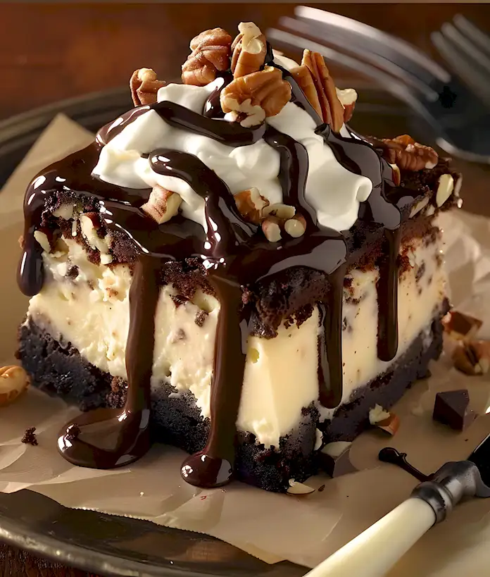 Brownie Cheesecake Hot Fudge Sundae Art 3 Brownie Cheesecake Hot Fudge Sundae Art
