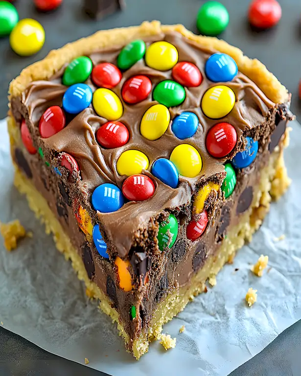 Bunter M&M's Schoko-Chip Kuchen für die Familie