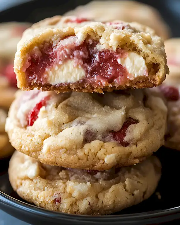 Cremige Erdbeer-Käsekuchen-Cookies: Ein unwiderstehliches Rezept 3 Cremige Erdbeer-Käsekuchen-Cookies: Ein unwiderstehliches Rezept