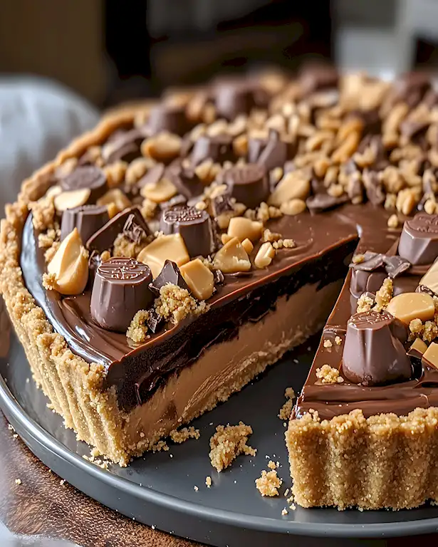 Cremige Erdnussbutter-Schoko-Torte ohne Backen 3 Cremige Erdnussbutter-Schoko-Torte ohne Backen