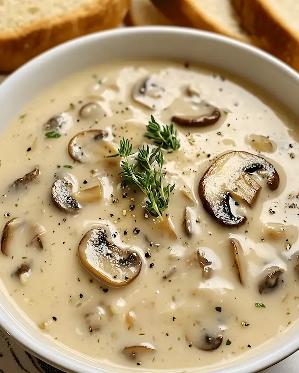 Cremige Pilzsuppe einfach selbstgemacht