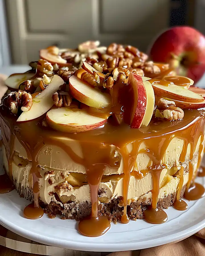 Cremiger Karamell-Apfel-Käsekuchen für den Herbst 3 Cremiger Karamell-Apfel-Käsekuchen für den Herbst