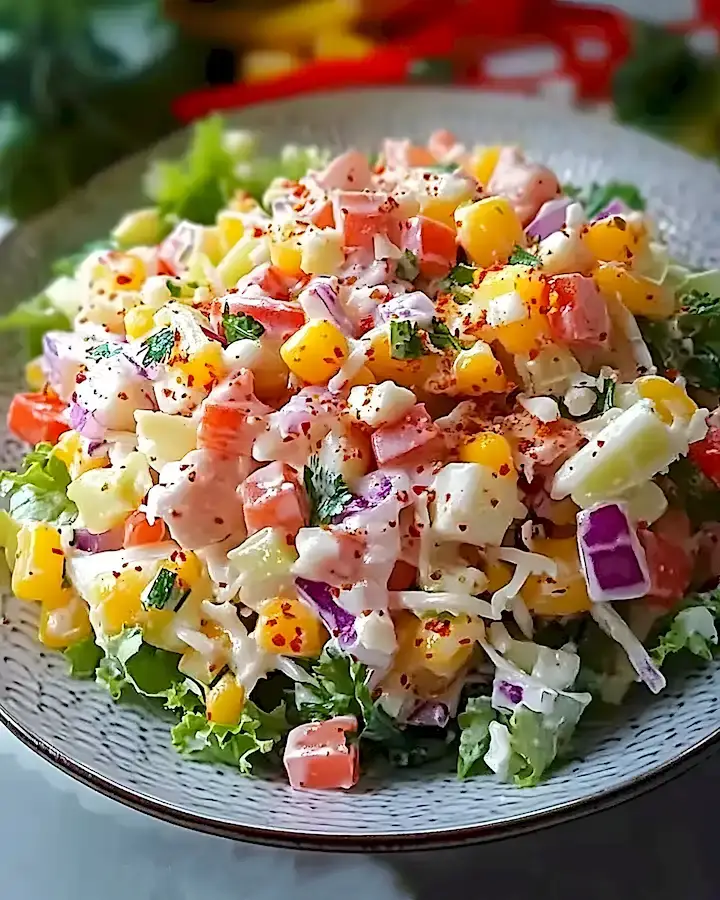 Einfacher Wurst-Mais-Salat für jede Gelegenheit