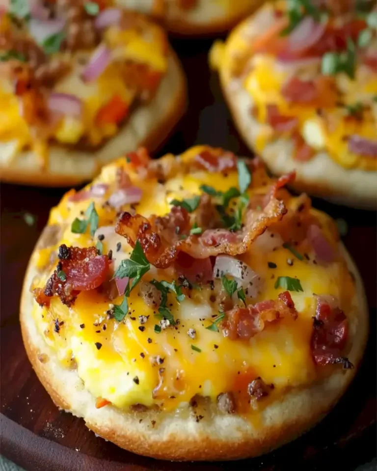 Frühstücks-Pizza auf Englisch Muffins: Ein Einfacher Morgengenuss 3 Frühstücks-Pizza auf Englisch Muffins: Ein Einfacher Morgengenuss
