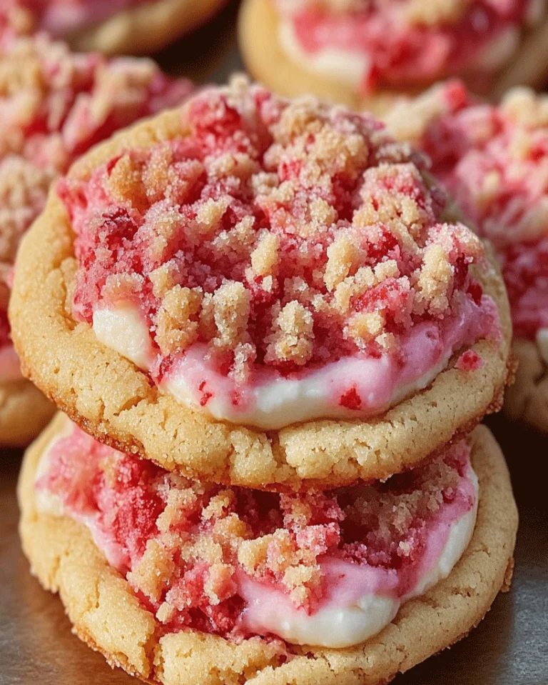 Erdbeer-Käsekuchen-Kekse mit Streuseln: Ein Genuss 3 Erdbeer-Käsekuchen-Kekse mit Streuseln: Ein Genuss