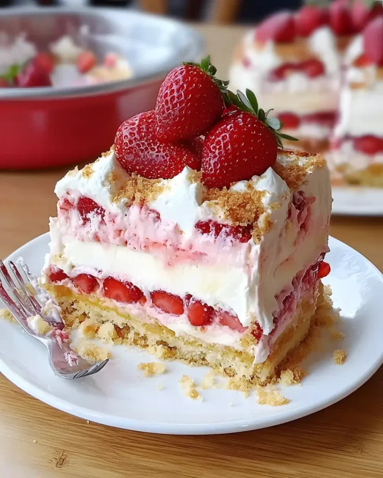 Erdbeer-Käsekuchen-Lasagne ohne Backen 3 Erdbeer-Käsekuchen-Lasagne ohne Backen