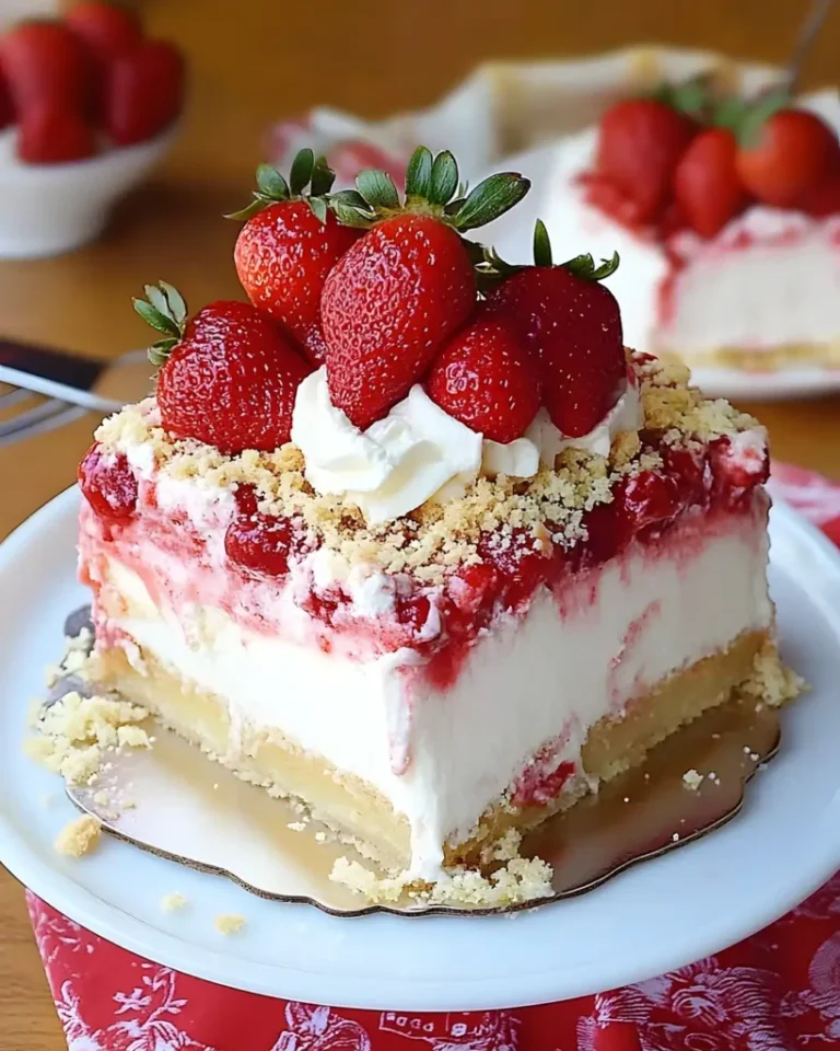 Erdbeer-Käsekuchen-Lasagne ohne Backen 3 Erdbeer-Käsekuchen-Lasagne ohne Backen