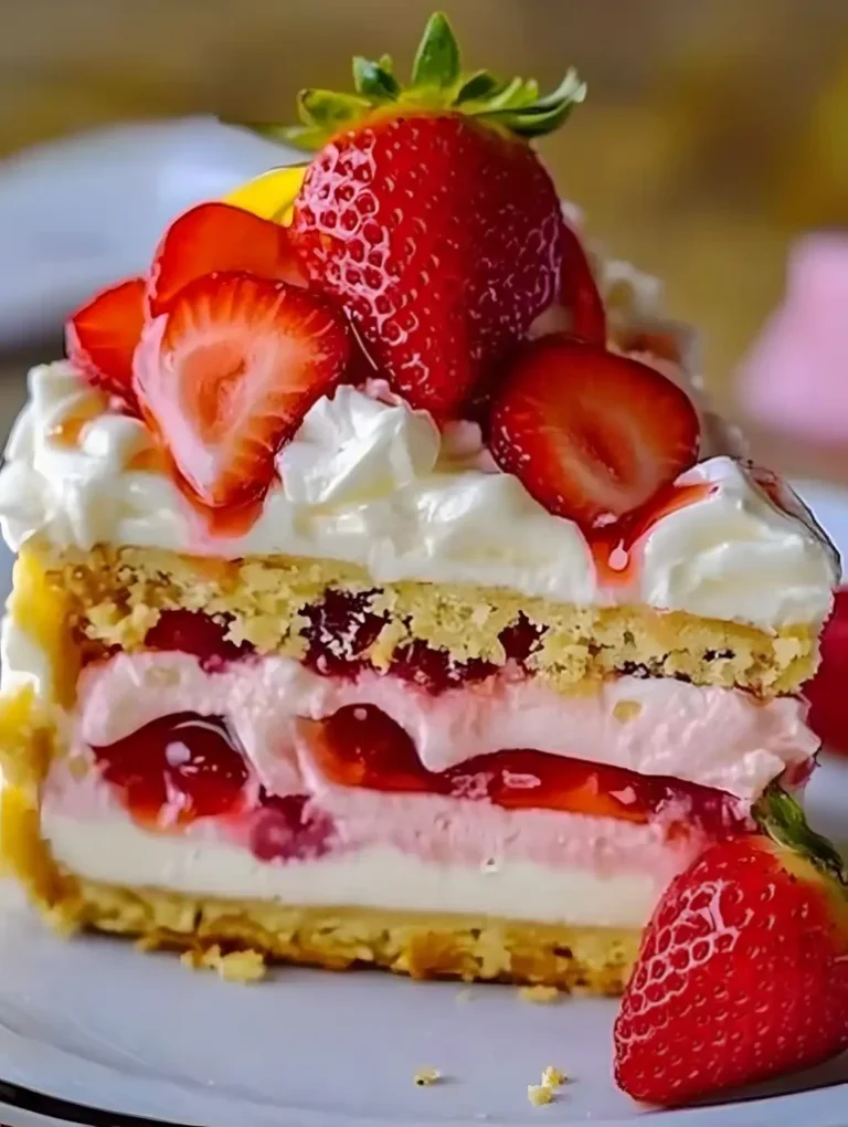Erdbeer Käsekuchen ohne Backen mit Butterkeksboden 3 Erdbeer Käsekuchen ohne Backen mit Butterkeksboden